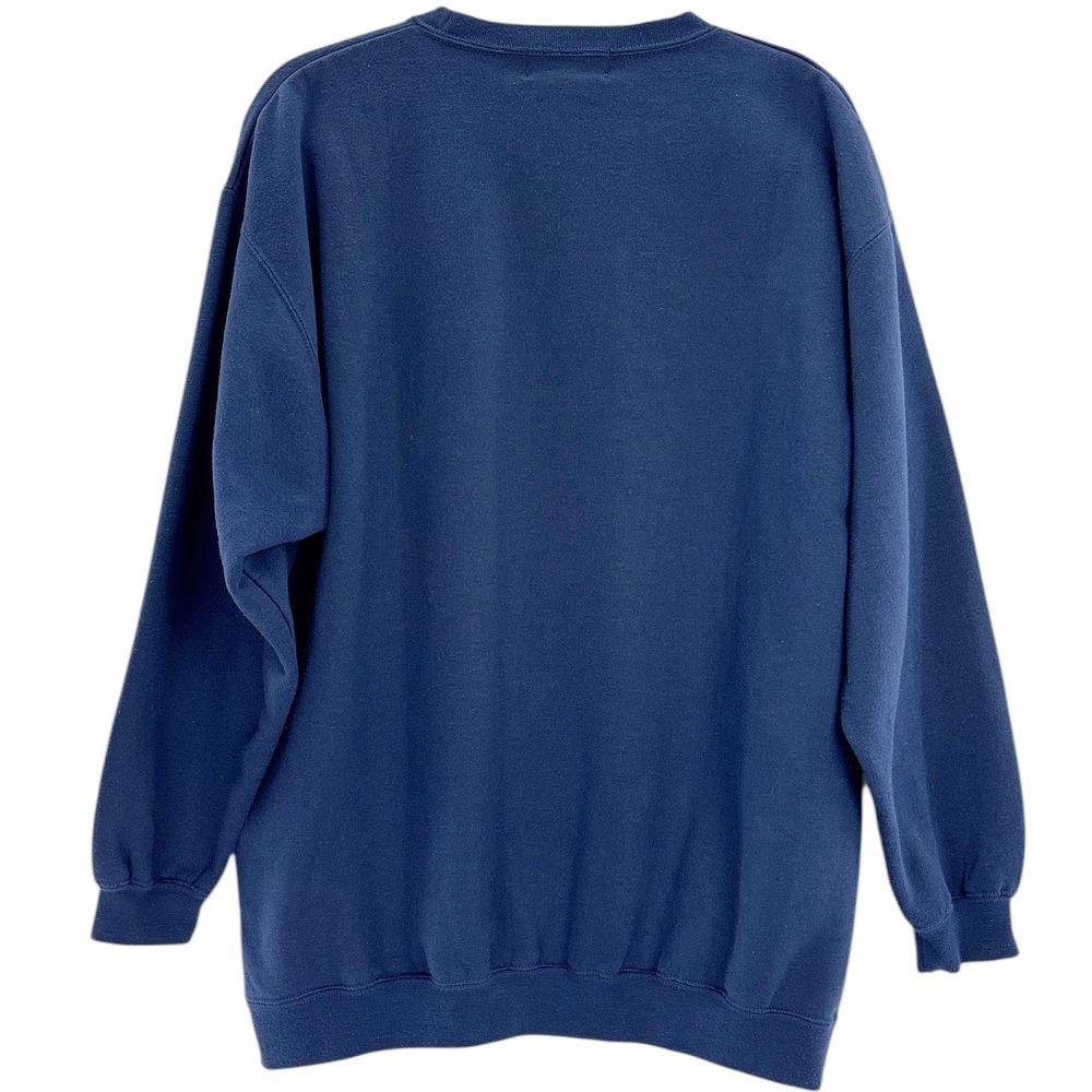 Hunt Club Sweatshirt Woman 1X Navy Blue Snowflake Hearts Fair Isle Crew Neck - Picture 9 of 14